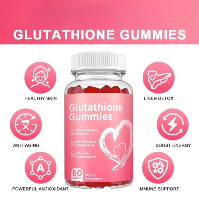 Customizable L-Glutathione Herbal Supplement Collagen Gummies Adult Vitamins for Skin Whitenings and Whitening Effects