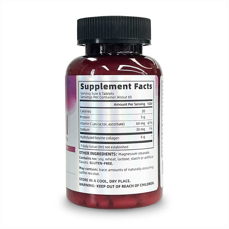 Healthy Collagen Peptides Tablets Vitamin C Biotin for Adult Hair Skin Nail Health Non-Pregnant Individuals Dietary Supplement