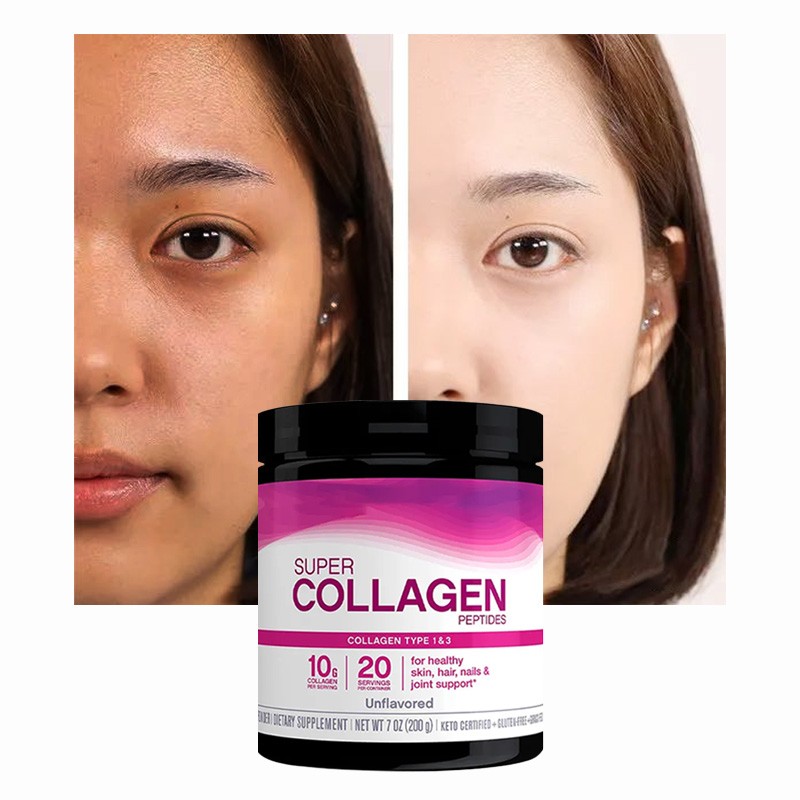 Hot Private Label Vegan Vital Proteins Collagen Peptides Powder Supplement for Women Beauty Product Vitamins C for Hair Skin