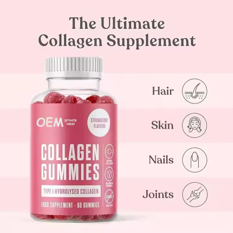 Collagen Gummies Supplier - OEM Women's Hair Skin Beauty