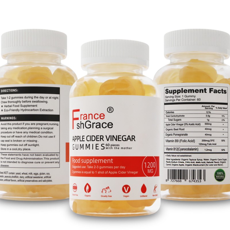 Apple Cider Gummies Factory - Wholesale 60 Grain Bottle Candy