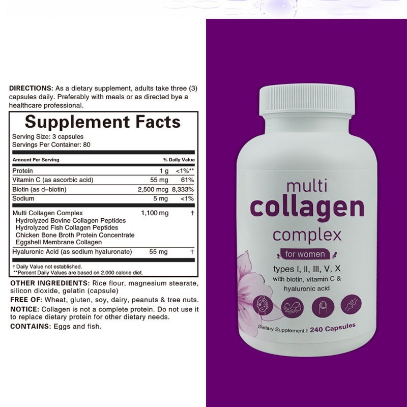 Beauty Collagen Capsules Supplier - All-in-1 Multi Collagen Peptide
