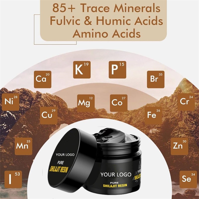 Shilajit Resin Liquid Factory - Customized Label Fulvic Acid Minerals