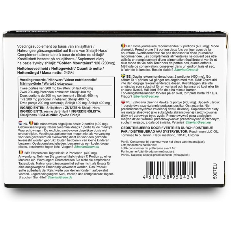 Shilajit Resin Tablets Manufacturer - Altai Food Grade Herbal Extract