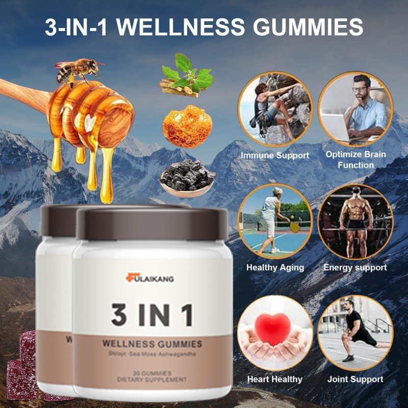 Wellness Gummies Manufacturer - OEM/ODM 3-in-1 Herbal Health Boost