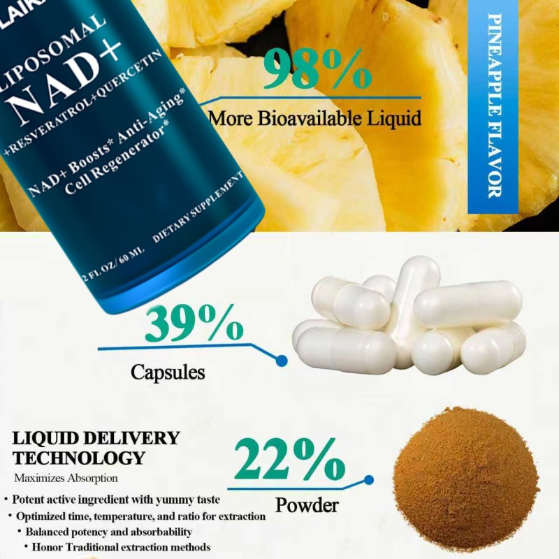 NAD Liquid Supplement Factory - OEM/ODM Liposomal NAD+ Cell Support