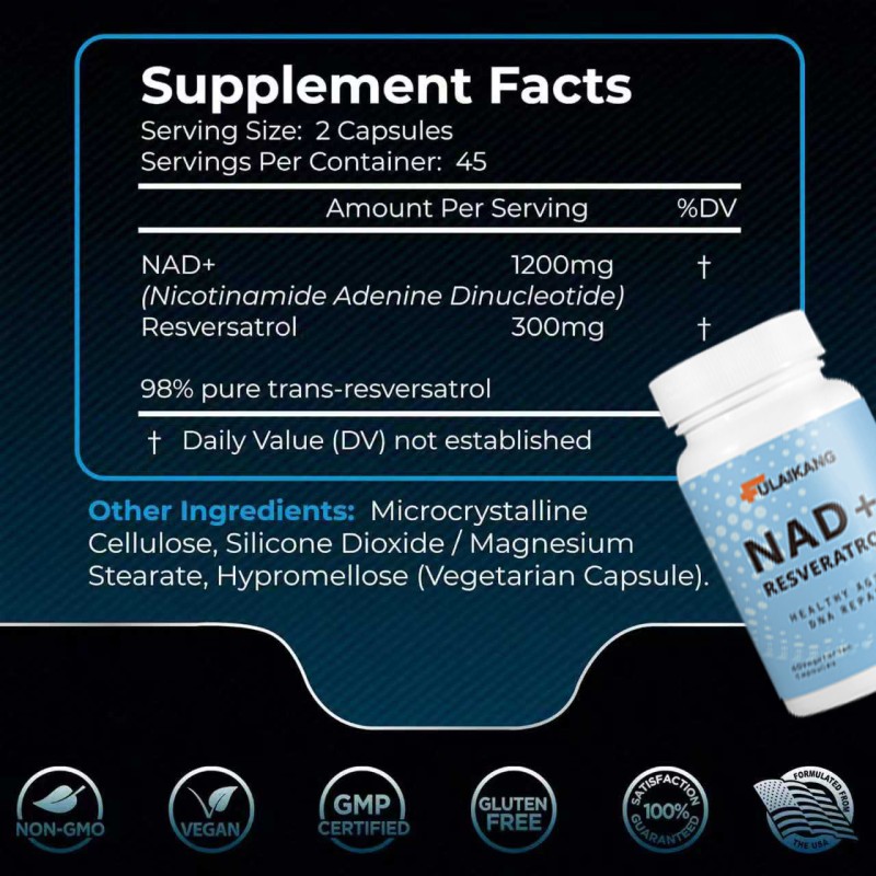NAD Capsules Supplier - Private Label Liposomal 1000mg Supplement