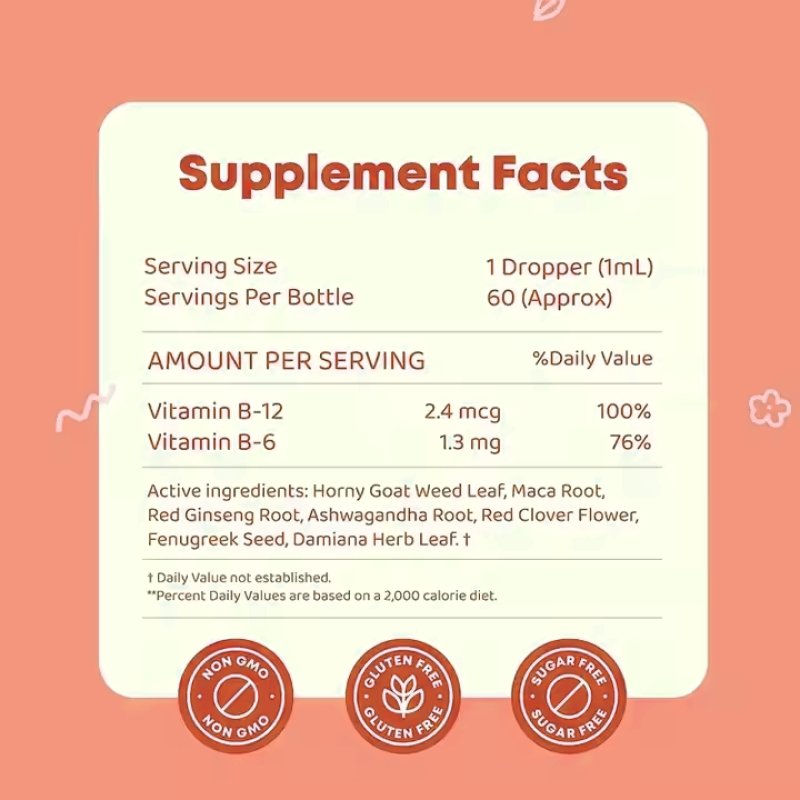 Libido Booster Drops Supplier - Private Label Ashwagandha with Maca