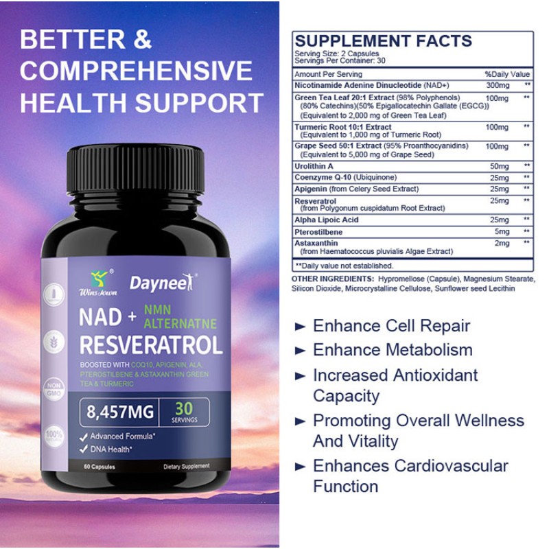 NAD Capsules Manufacturer - OEM Custom Nicotinamide Riboside Resveratrol