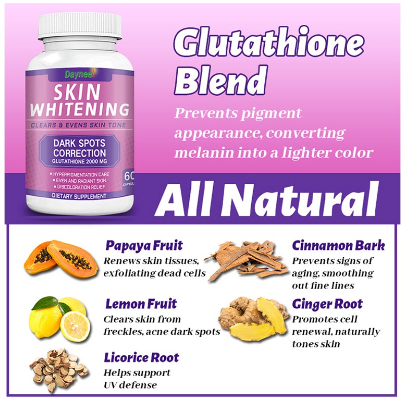 Skin Whitening Capsules Supplier - OEM Custom Vitamin C Glutathione Beauty