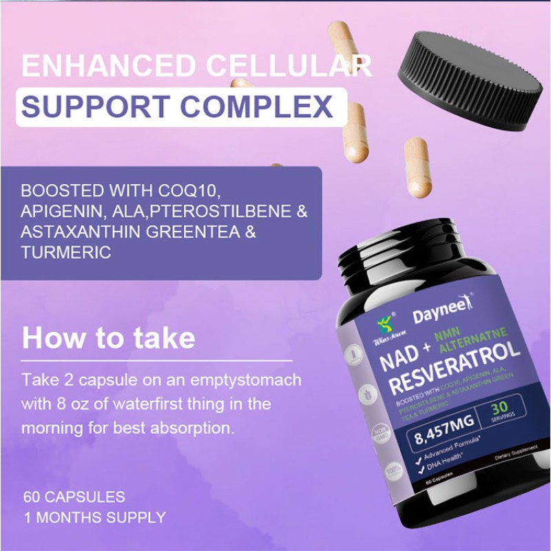 NAD Capsules Manufacturer - OEM Custom Nicotinamide Riboside Resveratrol