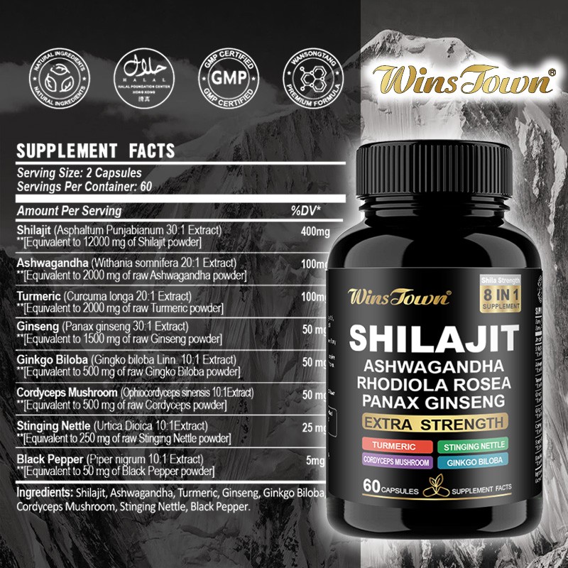 Energy Immunity Capsules Manufacturer - OEM Honey Ashwagandha Shilajit Formula