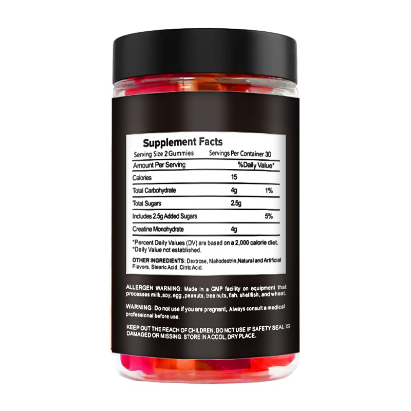 Creatine Gummies Factory - Private Label Pre Workout Supplement