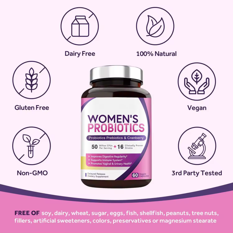 Women Probiotics Capsules Factory - 100 Billion CFU Gut Health