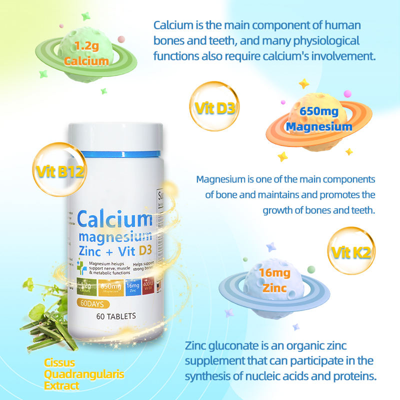 Calcium Magnesium Zinc Tablets Supplier - ODM/OEM High Potency Formula