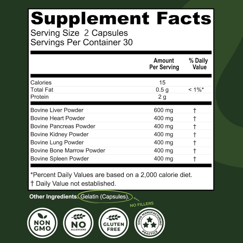 Beef Organ Capsules Factory - OEM Wholesale Private Label Energy Health