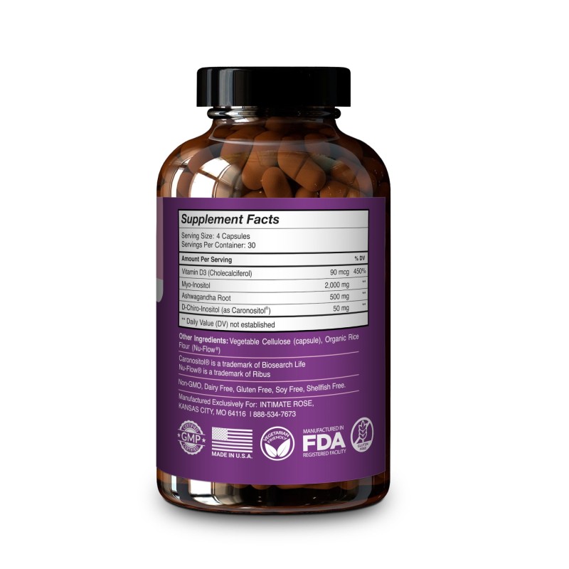 Inositol Capsules Supplier - OEM Custom Myo-Inositol Ashwagandha Women