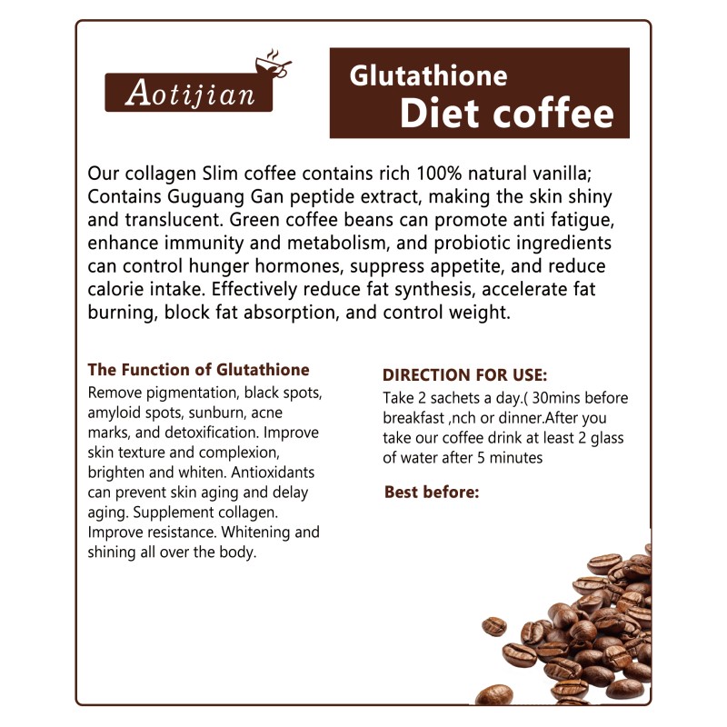 Instant Coffee Manufacturer - OEM Custom Organic Glow Skin Whitening