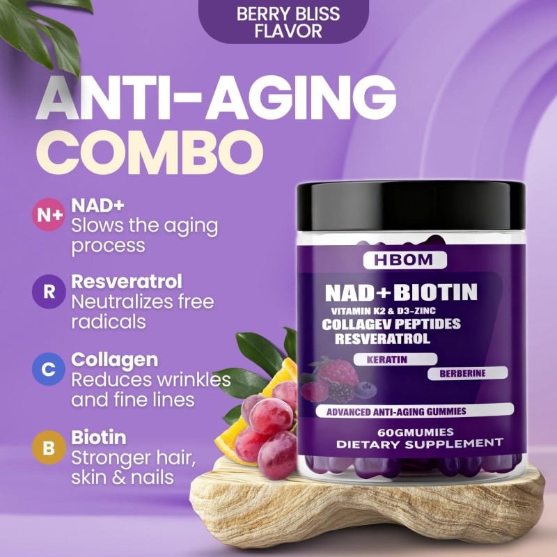 NAD Resveratrol Gummies Factory - OEM Private Label Niacinamide Skincare