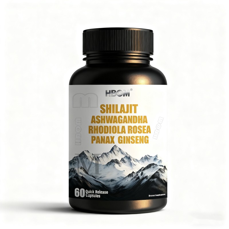 Shilajit Extract Capsules Factory - OEM Custom Natural Herbal Gluten Free