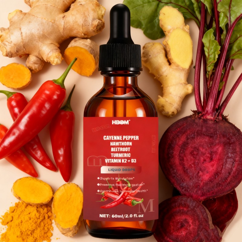 Liquid Drops Supplier - OEM Custom Cayenne Beetroot Turmeric Metabolism