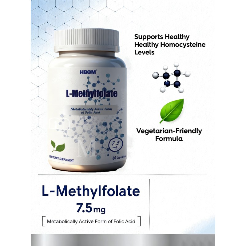 L Methyl Folate Capsules Supplier - OEM Custom 5-MTHF Methyl B12 Mood
