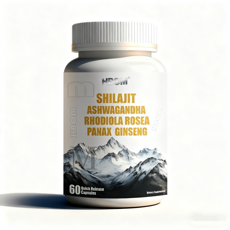 Shilajit Extract Capsules Factory - OEM Custom Natural Herbal Gluten Free