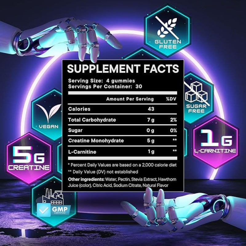 Creatine Monohydrate Gummies Manufacturer - OEM Custom Pre Workout Energy