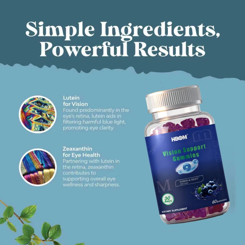 Eye Gummies Supplier - OEM Custom Lutein Zeaxanthin Astaxanthin Veg DHA