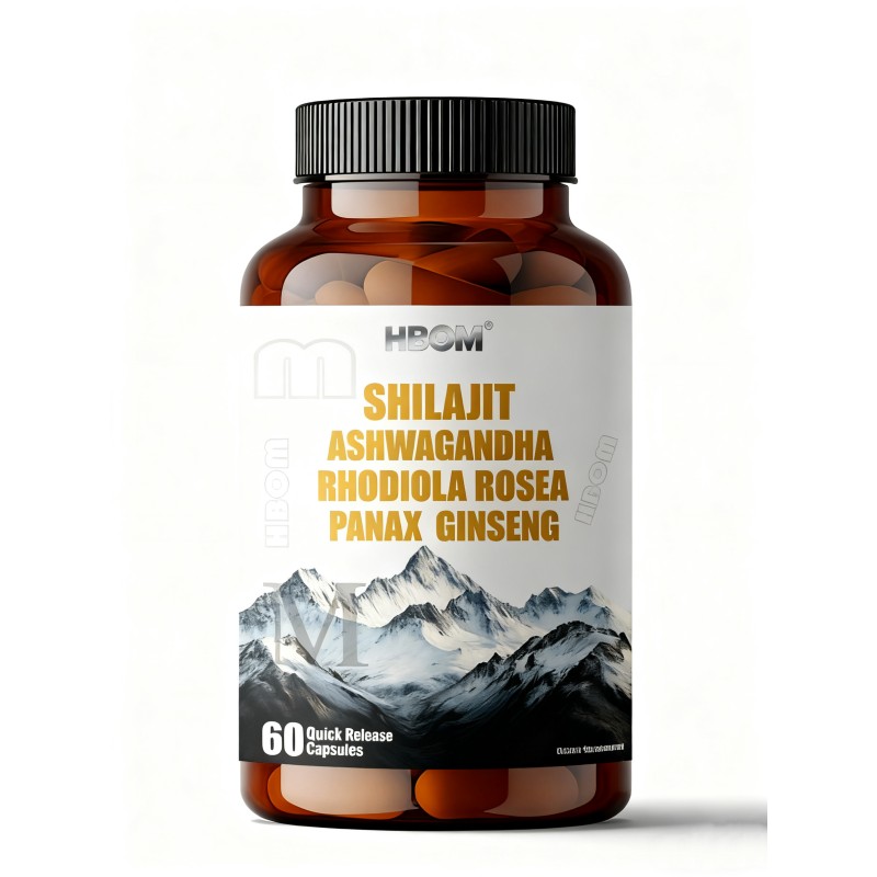 Shilajit Extract Capsules Factory - OEM Custom Natural Herbal Gluten Free