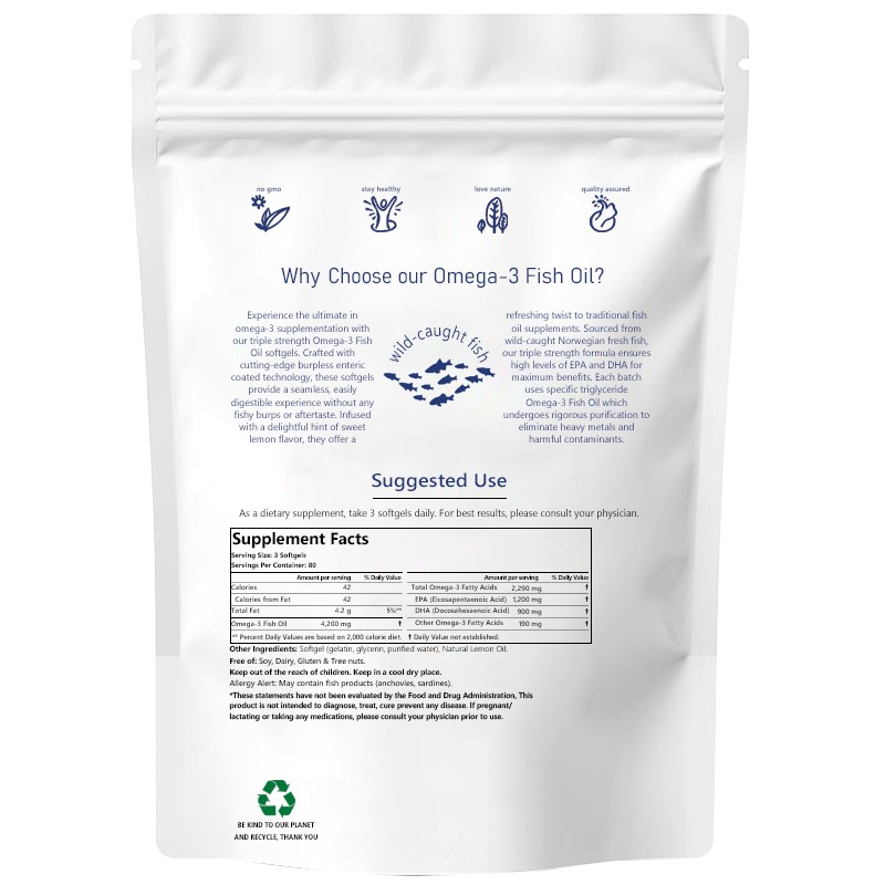 MICYDELAS Tiktok Hot Sale OMEGA-3 Fish Oil 4200mg Per Serving 1200mg EPA 900mg DHA