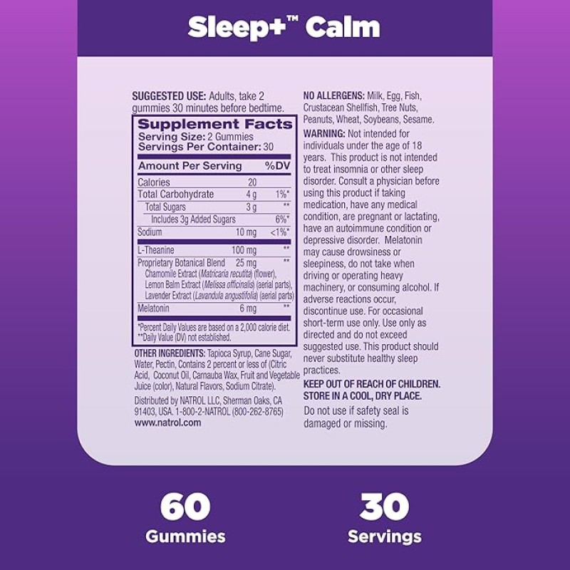 Private Label Sleep Gummy Occasional Sleep Support 3 mg Melatonin Blackberry Flavor 60 Count Sleep Gummies Melatonin Free