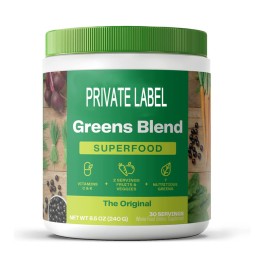 OEM Private Label Super Greens Powder for Boost Energy , Digestive Enzymes & Probrotics Super Greens Supplement