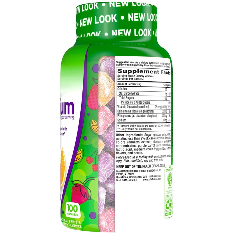 Private Label Sugar Free Vegetarian Improve Bone Health Vitamin D3 Calcium Gummies for Kids Men and Women