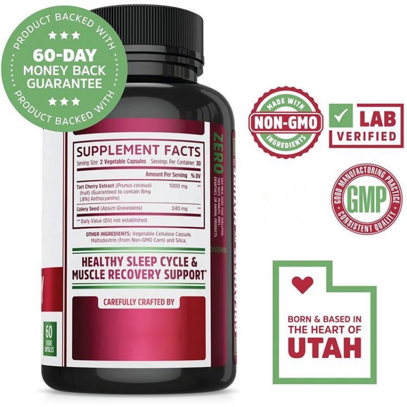 Amazon Good Quality Cheapest Joint Comfort Healthy Sleep Cycles & Muscle Recovery Tart Cherry Capsule