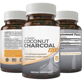 Hot Sale Natural Supplement for Digestive System Bloating Detoxification Teeth Whitening Activated Coconut Charcoal Capsule