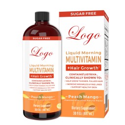 Private Label Premium Formula Skin Health Liquid Multivitamin Hair Growth Supplement for Women for Hair Growth Vitamins