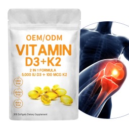 High Quantity 5000iu Vitamin D3 Capsules Softgel Organic Liposomal Vegan Vitamin D3 K2 Softgels for Support Immune Bone