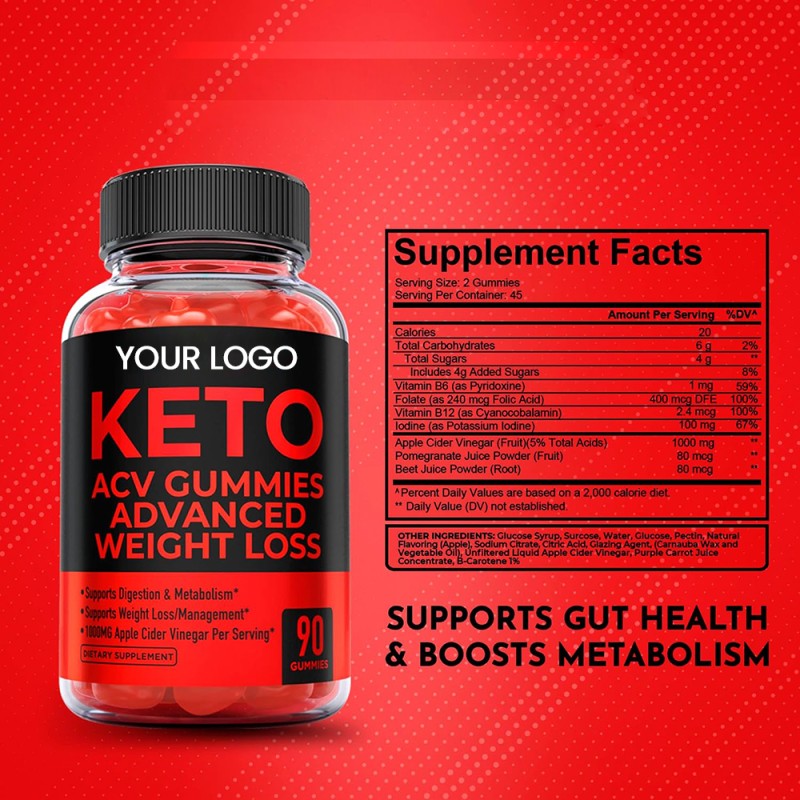 OEM ODM Factory Wholesale Healthy Supplement Reduce Appetite Increase Satiety Keto Apple Cider Vinegar Gummies