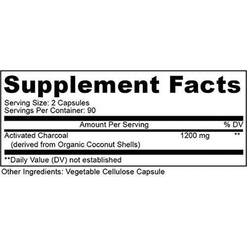 Hot Sale Natural Supplement for Digestive System Bloating Detoxification Teeth Whitening Activated Coconut Charcoal Capsule