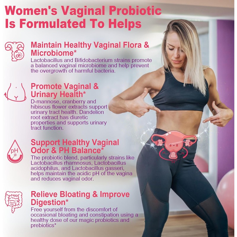 OEM ODM Factory Wholesale Digestive Support Urinary Health Balance PH Probiotic Gummies for Women