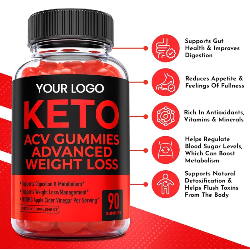OEM ODM Factory Wholesale Healthy Supplement Reduce Appetite Increase Satiety Keto Apple Cider Vinegar Gummies