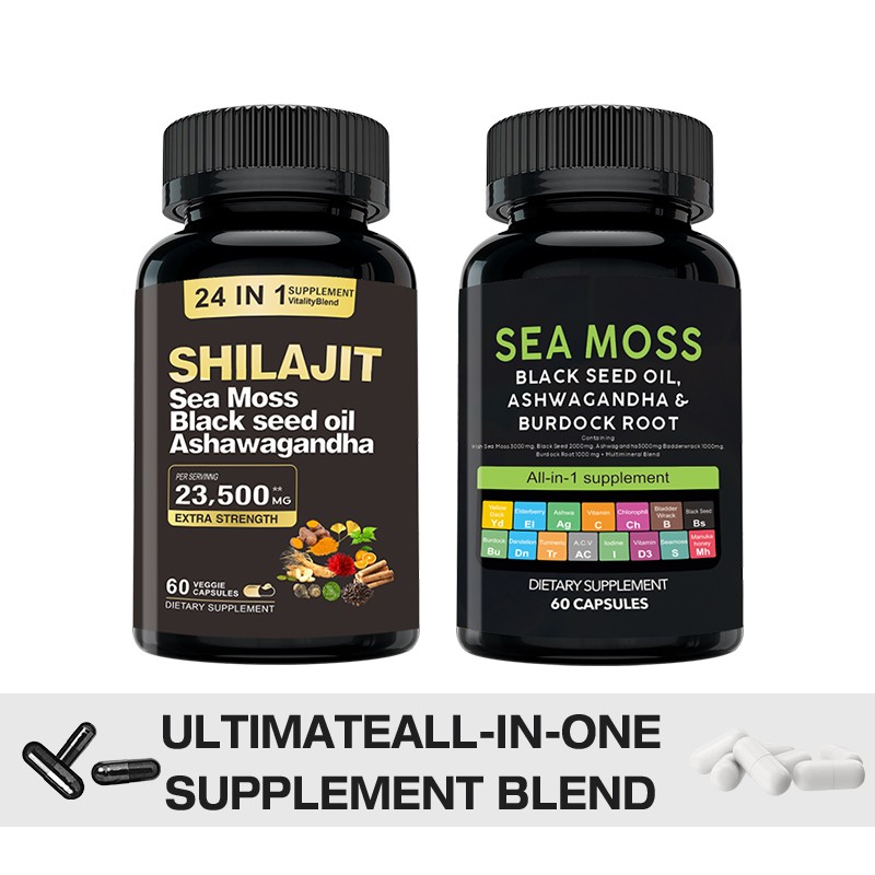Sea Moss Capsules Factory - Hot Sale 7000mg with Ashwagandha