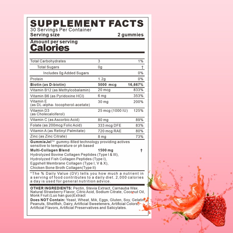 Collagen Gummies Supplier - Low MOQ Sugar Free Skin Whitening