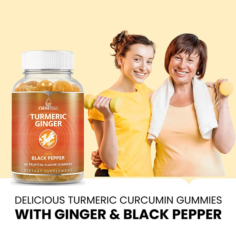 Turmeric Ginger Gummies Manufacturer - OEM Vegan Curcumin Supplement