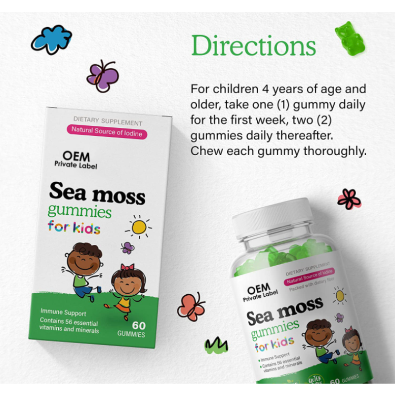 Sea Moss Gummies Factory - OEM Kids Vitamin Supplement