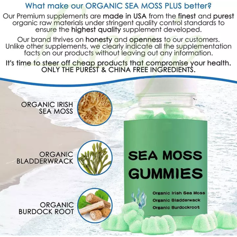 Sea Moss Gummies Manufacturer - OEM Customized Vegan Candy