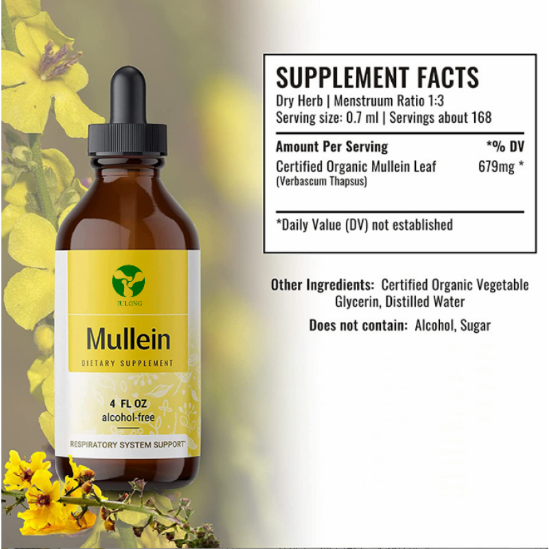 Mullein Leaf Drops Factory - OEM Natural Organic Extract