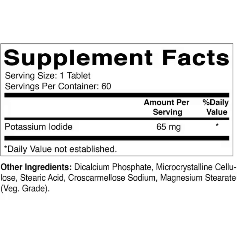 Potassium Iodide Tablets Factory - OEM ODM Respiratory Health Thyroid Support