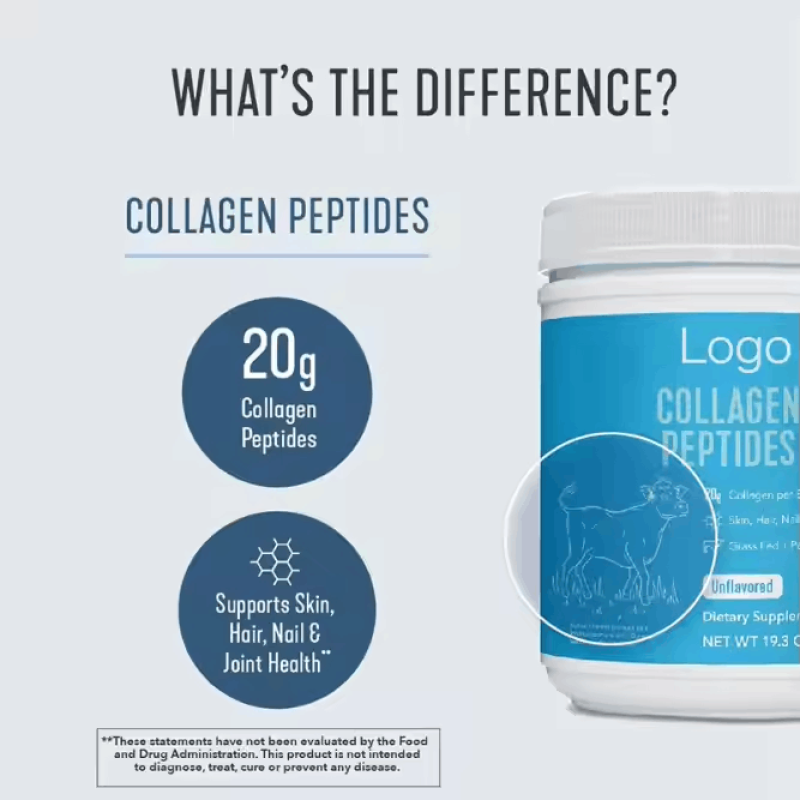 Collagen Peptides Powder Supplier - OEM Healthcare Bovine Hair Joint Skin